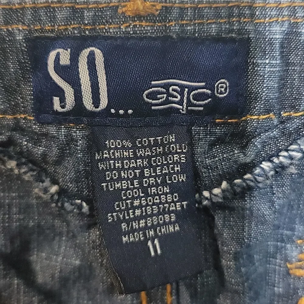 SO Women's Y2K Micro Mini Denim Skirt